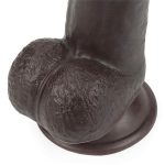 9.0'' Sliding Skin Dual Layer Dong - Black - obrazek 7