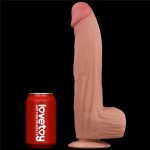 12'' King Sized Sliding Skin Dual Layer Dong - obrazek 17