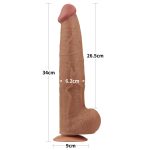 13.5'' King Sized Sliding Skin Dual Layer Dong Brown - obrazek 3