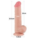 8'' Sliding Skin Dual Layer Dong Flesh - obrazek 2