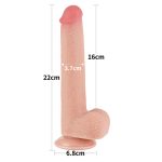 9'' Sliding Skin Dual Layer Dong Flesh - obrazek 3