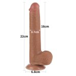 9'' Sliding Skin Dual Layer Dong Brown - obrazek 2