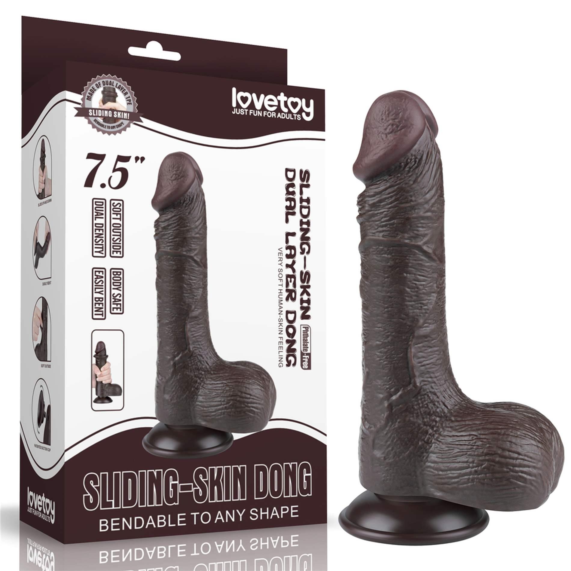 10-LV317404_01 7.5'' Sliding Skin Dual Layer Dong Black - obrazek 1