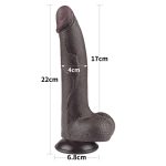 8.5'' Sliding Skin Dual Layer Dong Black - obrazek 2