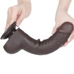9.5'' Sliding Skin Dual Layer Dong Black - obrazek 5