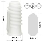 Vibrating Spiral Knights Ring (White) - obrazek 2