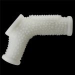 Vibrating Drip Knights Ring with Scrotum Sleeve (White) - obrazek 3