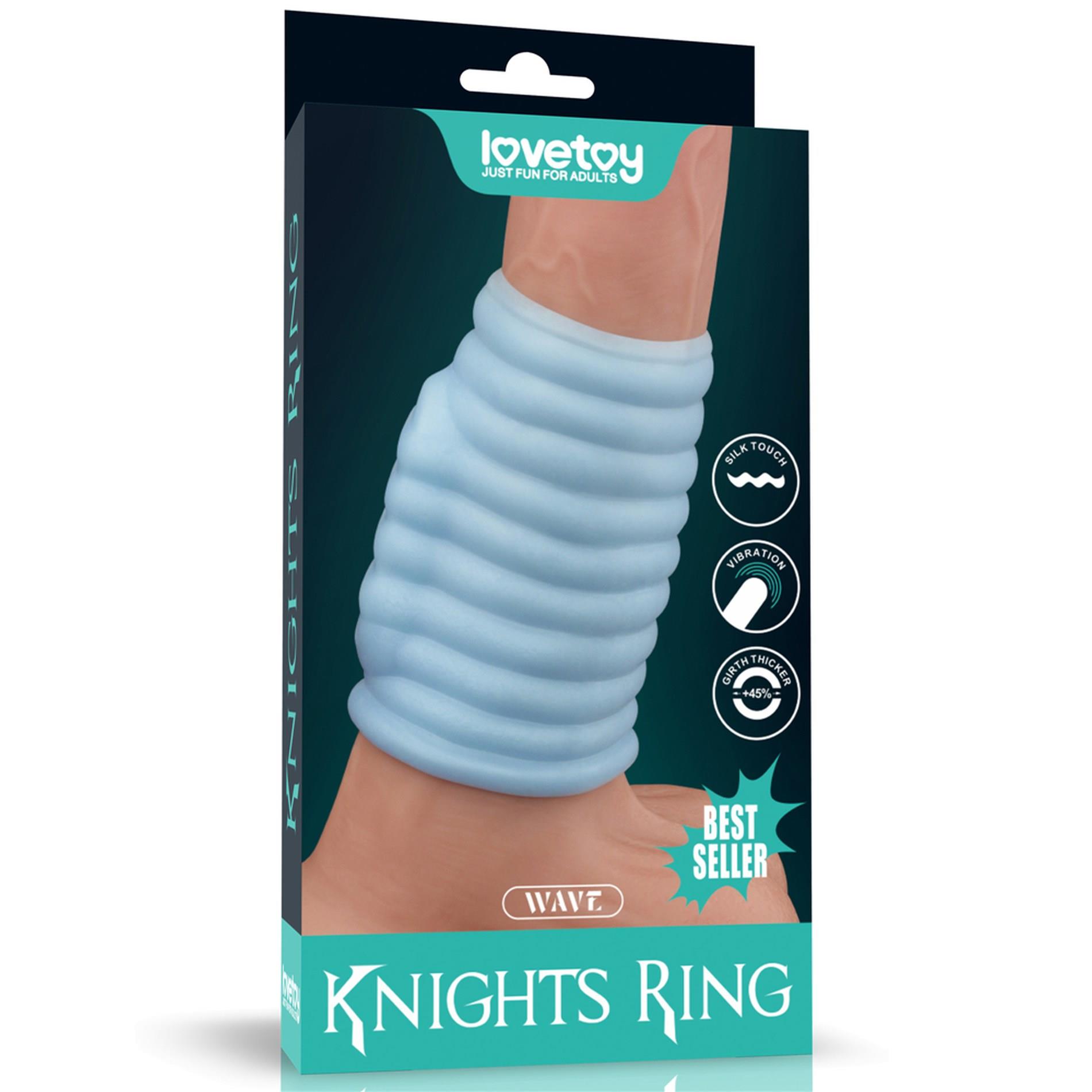 10-LV343124 Vibrating Wave Knights Ring (Blue) - obrazek 1