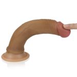 7'' Dual layered Platinum Silicone Cock - obrazek 8