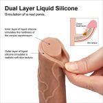 8'' Dual layered Platinum Silicone Cock - obrazek 11