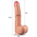 11"" Dual Layer Platinum Silicone Cock - obrazek 2