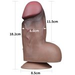 7.0'' Dual Layered Platinum Silicone Cock - obrazek 2