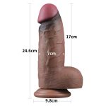 9.5"""" Dual Layered Silicone Cock XXL - obrazek 2