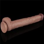 14.5'' Dual Layered Bendable Silicone Cock XXL(Flesh) - obrazek 12