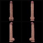 14.5'' Dual Layered Bendable Silicone Cock XXL(Flesh) - obrazek 3