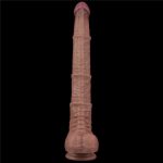 16'' Dual Layered Bendable Silicone Cock XXL(Flesh) - obrazek 15