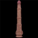 16'' Dual Layered Bendable Silicone Cock XXL(Flesh) - obrazek 14