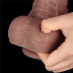 16'' Dual Layered Bendable Silicone Cock XXL(Flesh) - obrazek 7