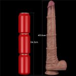 16'' Dual Layered Bendable Silicone Cock XXL(Flesh) - obrazek 4