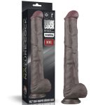 14.5'' Dual Layered Bendable Silicone Cock XXL(Black) - obrazek 18