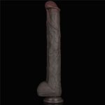 14.5'' Dual Layered Bendable Silicone Cock XXL(Black) - obrazek 15