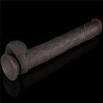 14.5'' Dual Layered Bendable Silicone Cock XXL(Black) - obrazek 11