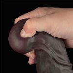 14.5'' Dual Layered Bendable Silicone Cock XXL(Black) - obrazek 8