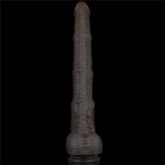 16'' Dual Layered Bendable Silicone Cock XXL(Black) - obrazek 16