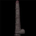 16'' Dual Layered Bendable Silicone Cock XXL(Black) - obrazek 15