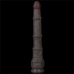 16'' Dual Layered Bendable Silicone Cock XXL(Black) - obrazek 13
