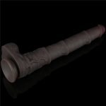 16'' Dual Layered Bendable Silicone Cock XXL(Black) - obrazek 12