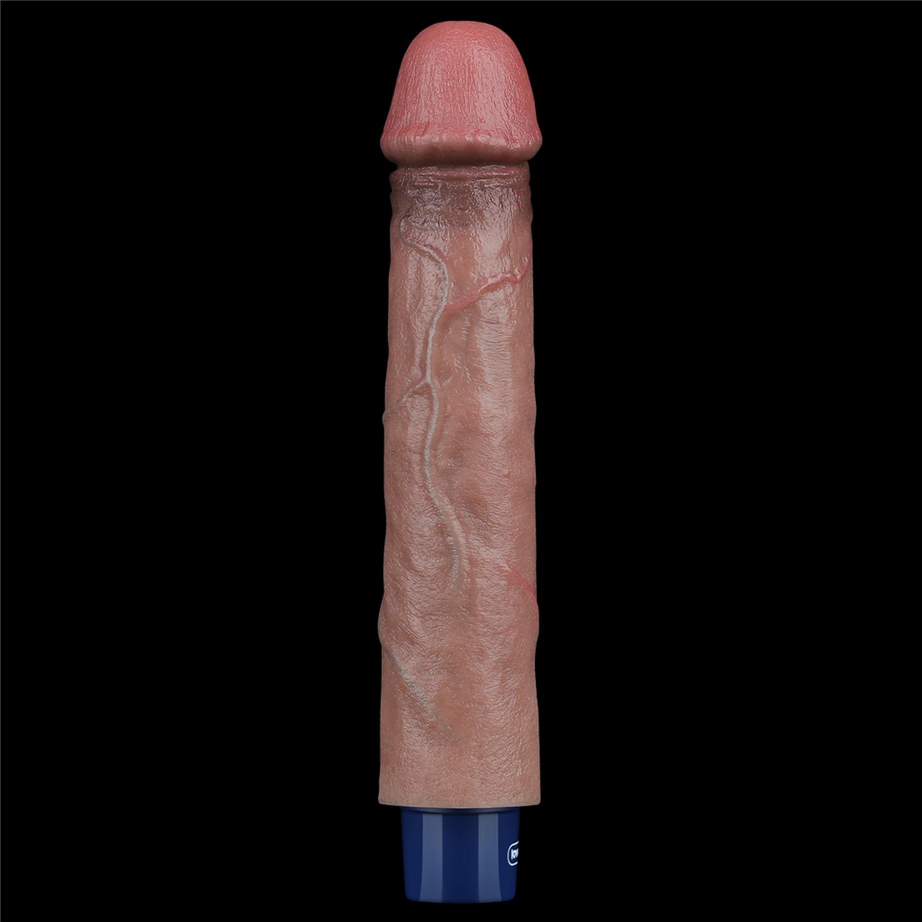 10-LV430221_04 9" REAL SOFTEE Rechargeable Silicone Vibrating Dildo - obrazek 1