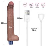 10.5" REAL SOFTEE Rechargeable Silicone Vibrating Dildo - obrazek 2