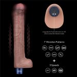 10.5" REAL SOFTEE Rechargeable Silicone Vibrating Dildo - obrazek 14