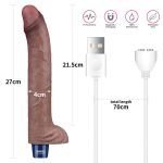 11" REAL SOFTEE Rechargeable Silicone Vibrating Dildo - obrazek 2