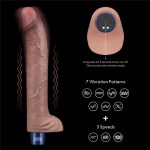 11" REAL SOFTEE Rechargeable Silicone Vibrating Dildo - obrazek 14