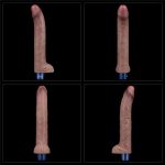 11" REAL SOFTEE Rechargeable Silicone Vibrating Dildo - obrazek 16