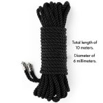 Rebellion Reign Ebony Silky Bondage Rope - obrazek 2