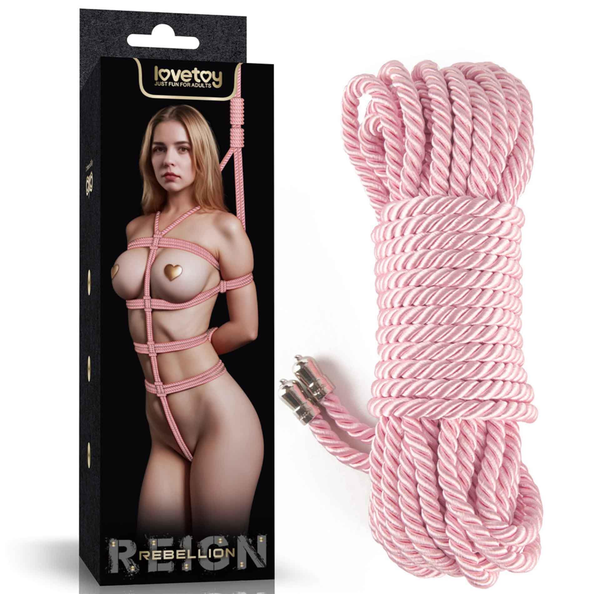 10-LV761303_01 Rebellion Reign Rose Silky Bondage Rope - obrazek 1