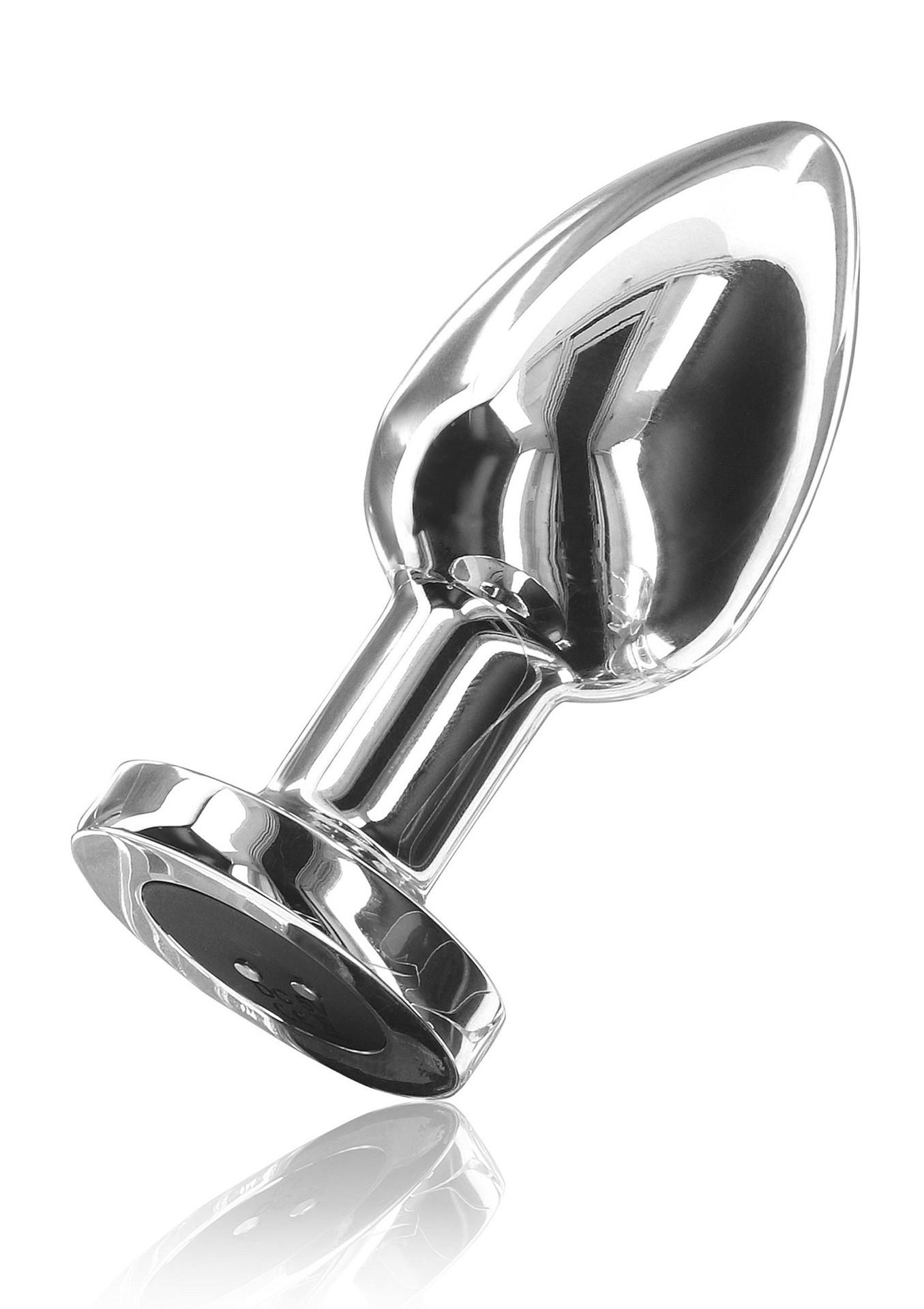 10056_SILVER_01 Buttplug Vibr. Medium Silver - obrazek 1