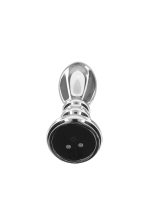 Buttplug Vibr. Ribbed Medium Silver - obrazek 3