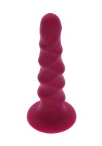 Ribbed Dong 6 Inch Red - obrazek 2