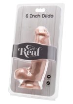 Dildo 6 inch with Balls Light skin tone - obrazek 2