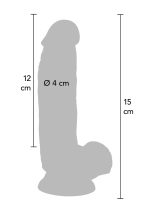 Dildo 6 inch with Balls Light skin tone - obrazek 3