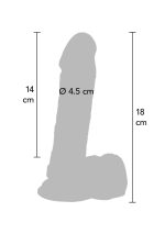 Dildo 7 inch with Balls Light skin tone - obrazek 3