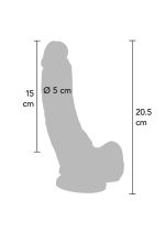 Dildo 8 inch with Balls Light skin tone - obrazek 3