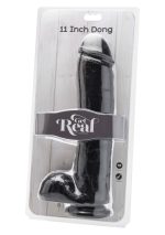 Dildo 11 inch with Balls Black - obrazek 2