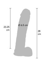 Dildo 11 inch with Balls Light skin tone - obrazek 3