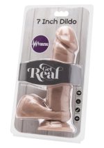 Dildo 7in. with Balls Vibrator Light skin tone - obrazek 2