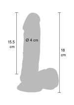 Dildo 7in. with Balls Vibrator Light skin tone - obrazek 3